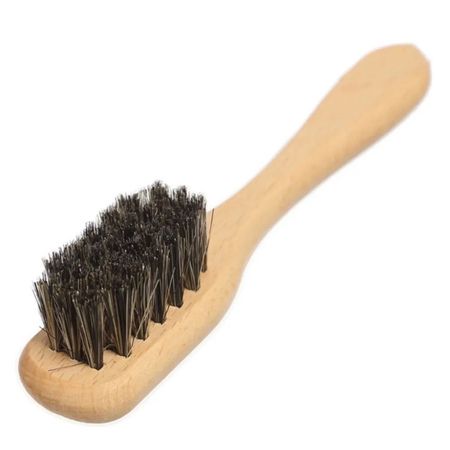 щетка для обуви ЭКОБРАШ 1,6х3,2х1,2см 26 пучков для нанесения крема бук, натур.щетина щетка для обуви экобраш двухсторонняя с ручкойнатуральная щетина дерево