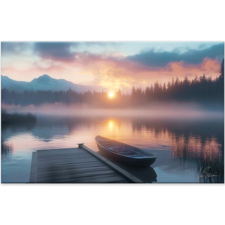 картина на холсте Lakewood 700х1100мм постер винтажный клод моне пруд природный пейзаж на холсте