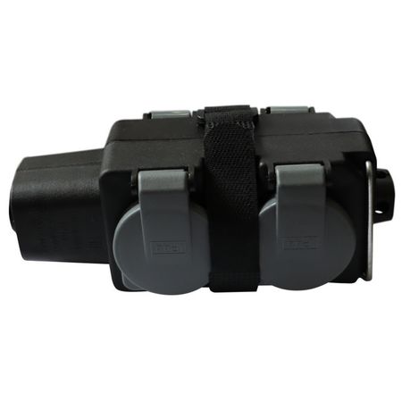 розетка переносная ВЭП СВЕТ 4-местная 200-250В 2P+E 16А IP44 серый