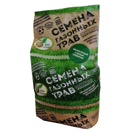 семена газонной травы ДОМ СЕМЯН Экологичный 1,5кг с белым клевером семена космея сенсация дом семян 0 43г