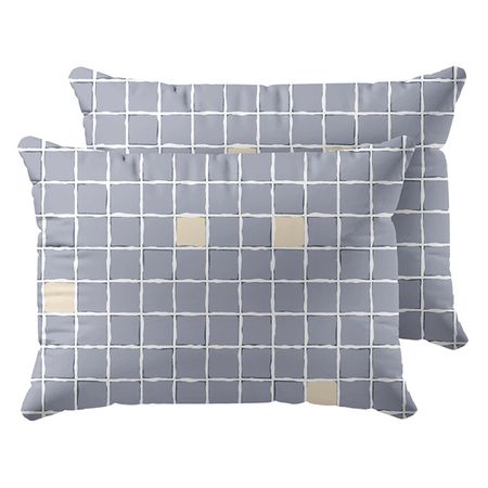 комплект наволочек ХОРОШО ДОМА Тессера 50х70см 2шт бязь серый, арт.936067