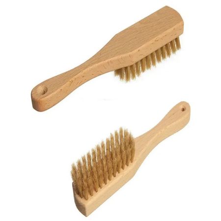 щетка для одежды ЭКОБРАШ с ручкой 21х3,6х1,6см 59 пучков бук, натур.щетина