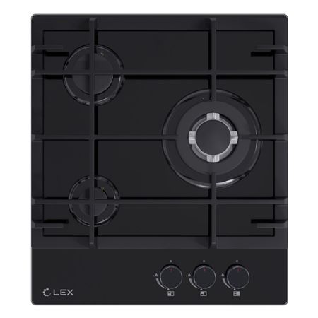 поверхность газовая LEX GVG 435 BBL 3 конфорки стекло/чугун черный для geely preface 2024 жк автомобильное радио 13 2 дюймовая gps навигация закаленное стекло и защитная пленка для экрана приборной панели