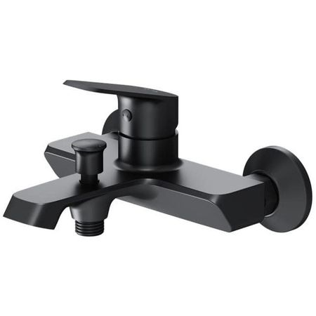 смеситель для ванны AM.PM Func короткий латунь черный смеситель для ванны paini garda короткий латунь