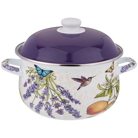 кастрюля AGNESS Прованс Лимоны 3,6л 22см эмал.сталь с крышкой искусственные лимоны oppohere пенополистирольные желтые