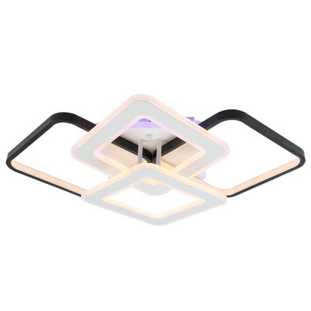 люстра потолочная светодиодная ESCADA Кайсса LED 170Вт 3000/6500К белый черный люстра потолочная мадлен 112вт led 7840лм 3000 6500к