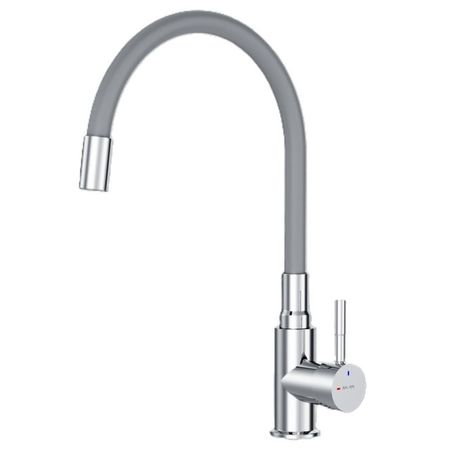 смеситель для кухни AM.PM X-Joy S гибкий серый сталь хром