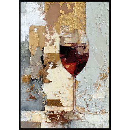 картина на холсте в раме КРАСНОЕ ВИНО 500х700мм