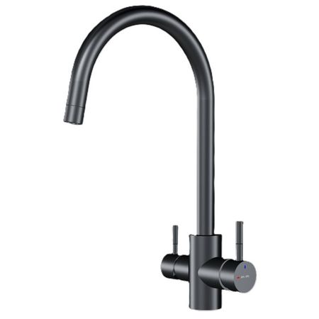 смеситель для кухни AM.PM X-Joy S С-излив канал для фильтра сталь черный