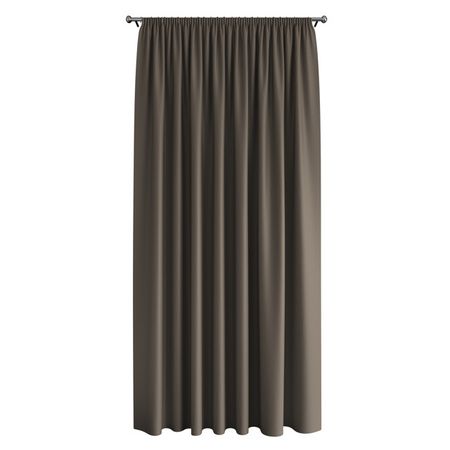 штора портьерная на шт.ленте AMAZONTEXTILE HOME димаут 200x260см коричневая, арт. YW875 v5025