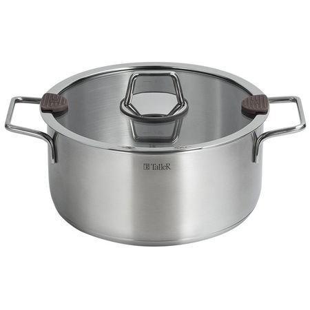 кастрюля TALLER Cascade 5л 24см нерж.сталь стеклянная крышка индукция посуды todelia optimal 6 предм 1 6 3 2 5л 16 20 24см нерж силикон индукция