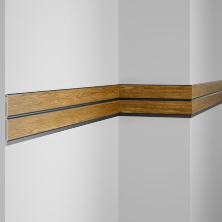 панель стеновая Artiva 100х6х2800мм дуб золотой со вставками, арт. RT024-08465