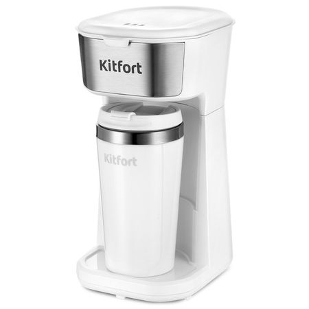 кофеварка капельная KITFORT КТ-7411 450Вт 0,4л белый керамическая капельная кофеварка drohoey ручная роспись фильтр чашка для 1 4 чашек