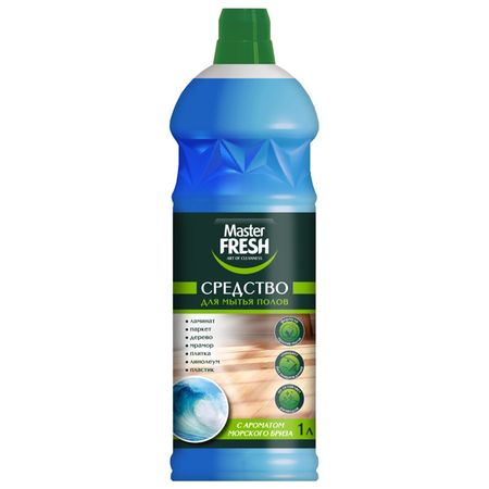 средство для пола MASTER FRESH Морской бриз 1л средство чистящее пемолюкс морской бриз 480г