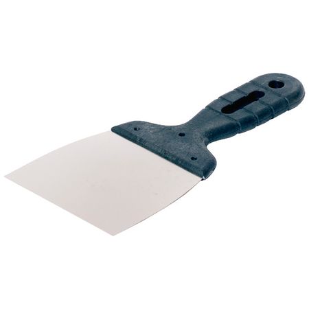 шпатель малярный ИНТЕК нержавеющая сталь пластиковая ручка 100 мм, арт.10102-100-430 шпатель малярный интек 80 мм нержавеющая