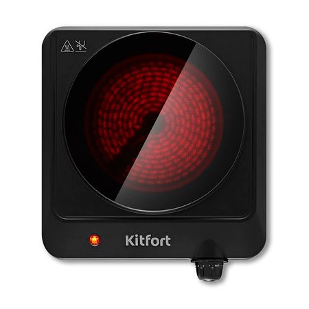 плитка инфракрасная KITFORT КТ-170 1200Вт 1 конфорка черный