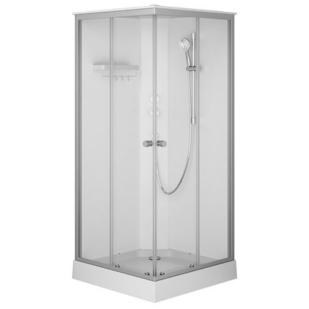 кабина душевая AM.PM X-Joy 90x90см без г/м низкий поддон профиль хром матовый кабина душевая triton коралл 120х80х218см низкий поддон левая