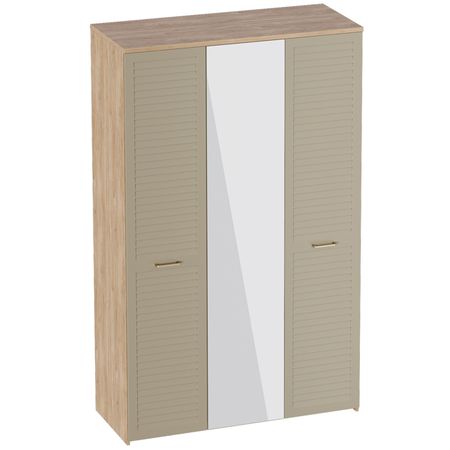 шкаф 3 двери  1390х544х2230мм Гавана ЛДСП/МДФ серый