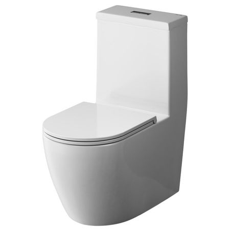 унитаз-компакт AM.PM Func двухрежимный безободковый сиденье микролифт дюропласт белый унитаз компакт mitte stan универсальный термопласт микролифт