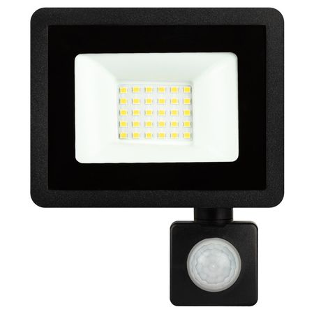 прожектор светодиодный ЭРА 30Вт 2400Лм 6500К с датчиком движения черный светодиодный чип 20вт 30вт 50вт 220в