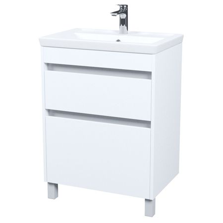 тумба с раковиной напольная IDDIS Zodiac X 60см с ящиками белая