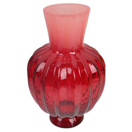 ваза TODELIA Амфора 23см стекло красный шар maxijoy белые бусы 80мм стекло красный