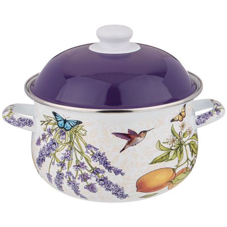 кастрюля AGNESS Прованс Лимоны 2,8л 20см эмал.сталь с крышкой искусственные лимоны oppohere пенополистирольные желтые