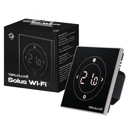 терморегулятор ТЕПЛОЛЮКС Solus Wi-Fi черный/серебро эндоскоп cmos 6мм 2mp 1080p wifi usb new landing