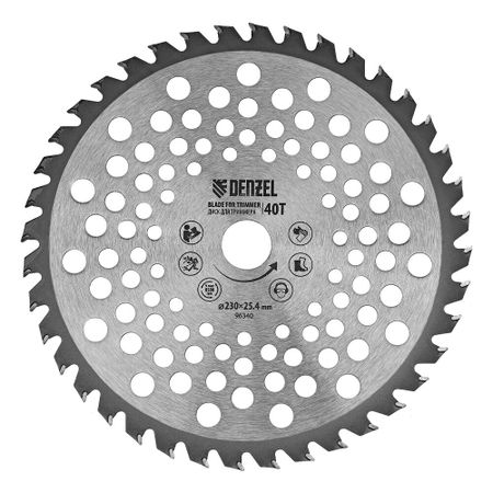 Нож для триммера Denzel 230х25,4 мм 40 зубьев (96340)