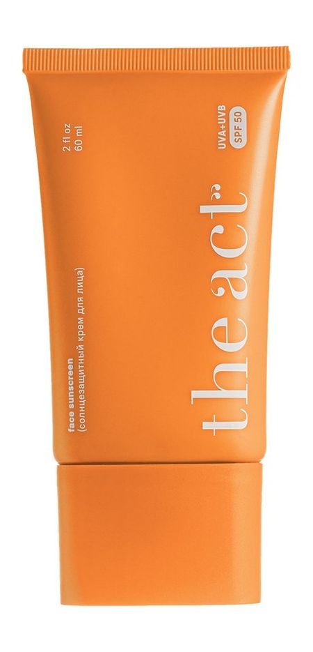 The Act Sunscreen Face SPF 50 кисть для лица valeriya kutsan кисть 20т для базы тона пудры минеральной косметики