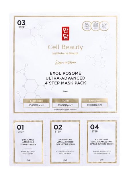 Cell Beauty Signature Exoliposome Ultra-Advanced 4-Step Mask Pack