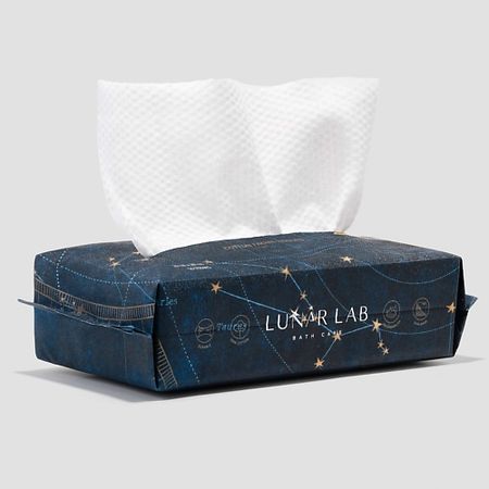 Одноразовые полотенца LUNAR LABORATORY Одноразовые хлопковые полотенца для лица и тела / 50 шт хлопковые сетчатые сумки для продуктов