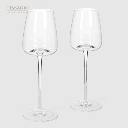 Набор бокалов для вина Tissagio из хрустального стекла, 470 мл, 2 персоны бутылка для вина с черепом 1000 мл из боросиликатного стекла