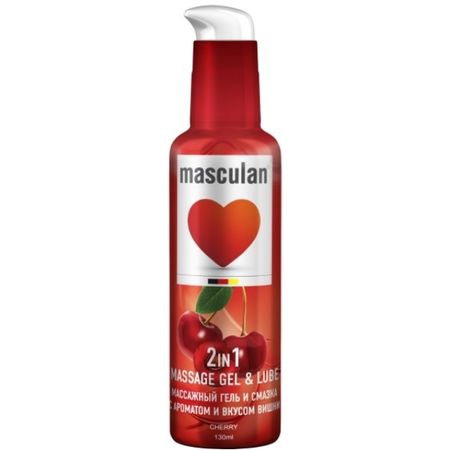 Гель-смазка Masculan 2в1 с вишней с дозатором 130 мл