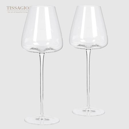 Набор бокалов для вина Tissagio из хрустального стекла, 600 мл, 2 персоны бутылка для вина с черепом 1000 мл из боросиликатного стекла