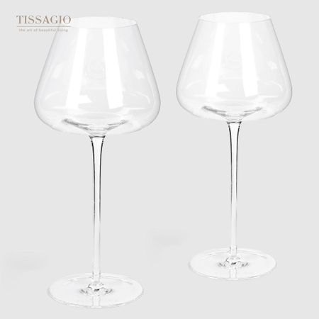 Набор бокалов для вина Tissagio из хрустального стекла, 720 мл, 2 персоны бутылка для вина с черепом 1000 мл из боросиликатного стекла