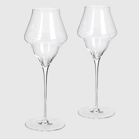 Набор бокалов для вина Tissagio из хрустального стекла, 390 мл, 2 персоны бутылка для вина с черепом 1000 мл из боросиликатного стекла