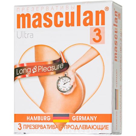 Презервативы Masculan Ultra долгое наслаждение 3 шт презервативы априкс ribbed ребристые 3 шт