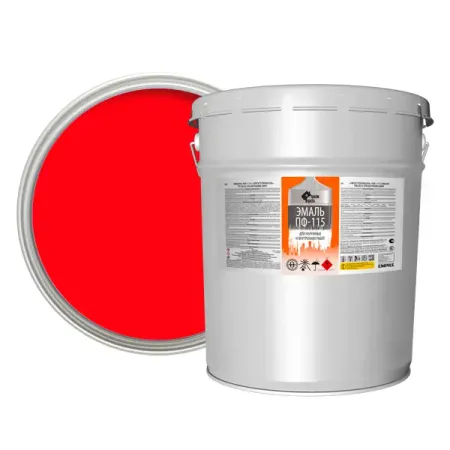 Эмаль Простокраска ПФ-115 полуматовая цвет красный 20 кг pqzulk 4 мм l образный штекер типа банан красный