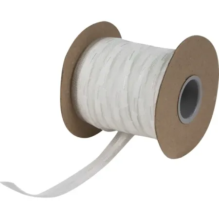 Лента шторная прозрачная параллельная 21 мм цвет белый hanlu шифоновые льняные шторы в полоску