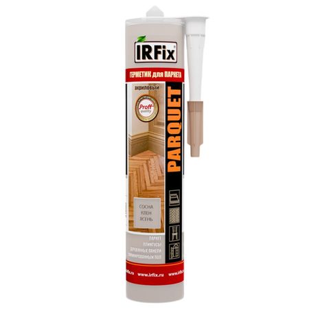 герметик акриловый IRFIX Parquet для паркета 310мл сосна, арт. 20027 герметик битумный makrofix р 808 310мл арт 9013