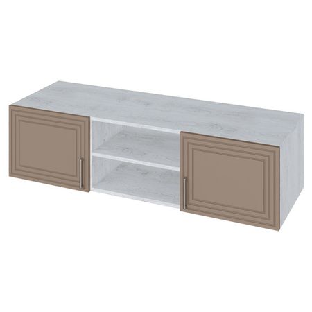 антресоль низкая Trisha Base 352x1400x400мм МДФ/ЛДСП латте фактур/дуб харбор