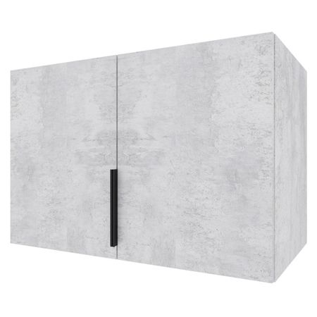 антресоль высокая 2 двери Катрин 600x900x509мм ЛДСП цемент светлый