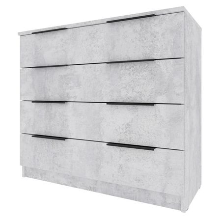 комод 4 ящика Катрин 804x902x395мм ЛДСП цемент светлый