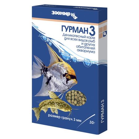 корм для рыб ЗООМИР Гурман 3 30г гранулы сульфур с200 гранулы гомеопатич 5 гр