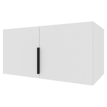 антресоль низкая 2 двери Катрин 450x900x509мм ЛДСП белый шагрень