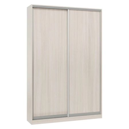 шкаф-купе 2-х дверный СТАРТ Base 2200х1400х450мм ЛДСП ясень шимо светлый/серебро матовое щит мебельный 2700х300х16мм ясень шимо светлый