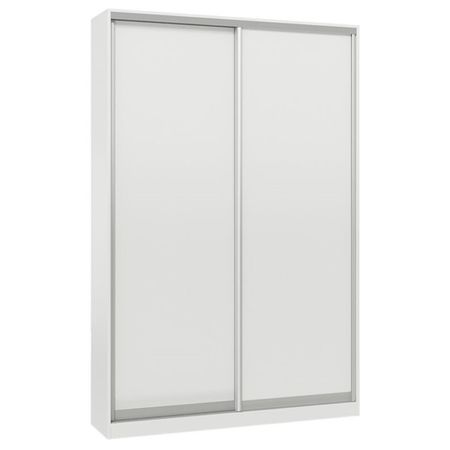 шкаф-купе 2-х дверный СТАРТ Base 2200x1400x450мм ЛДСП белый шагрень/серебро матовое