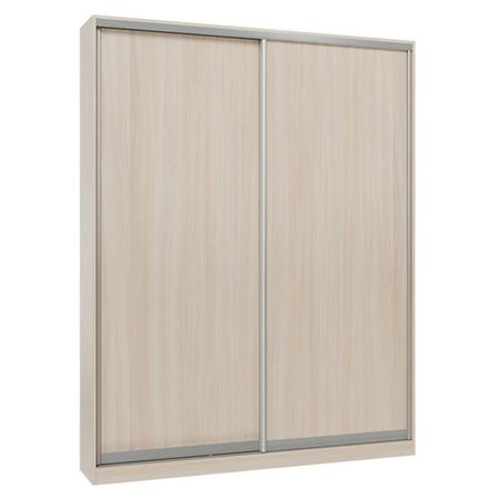 шкаф-купе 2-х дверный СТАРТ Base 2400х1800х450мм ЛДСП ясень шимо светлый/серебро матовое щит мебельный 2700х300х16мм ясень шимо светлый