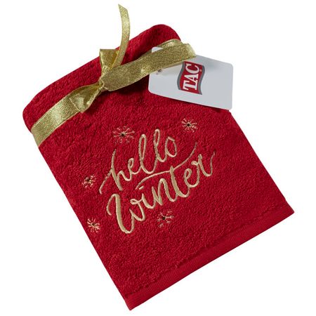 полотенце махр. TAC Новый Год/New Year 50х90см красное, арт.8013 полотенце махр verossa stripe 50х90см экрю арт 734485